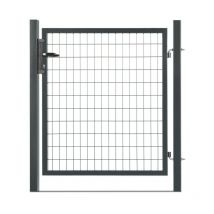 Easycloture - Portillon grillagé en acier galvanisé maille 100 x 50 l 1m20 x h 1m00 Gris Anthracite