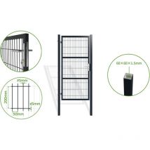 Portillon grillagé 1m razo 100x200cm gris