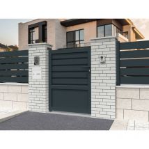 Ombrazur - Portillon mixte Gris Anthracite l 1000 x h 1625 mm