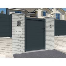 Ombrazur - Portillon plein Gris anthracite l 1000 x h 1715 mm