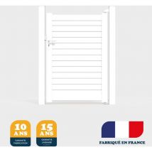 Portillon prêt à poser azyr Blanc 9016 L104 cm x 139cm en aluminium belty