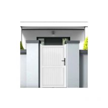 Portillon PVC blanc GUÉRANDE L100 x H160 cm - Poignée à droite