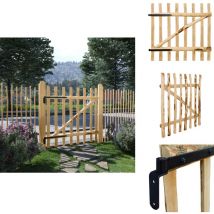 Portillon simple de clôture Bois de noisetier 100x100 cm - Portail Bois - Portail Cloture - Portail Design - Portail Rustique - Portail Extérieur