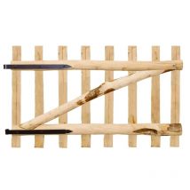 Fimei Portillon simple de clôture Bois de noisetier 100 x 60 cm