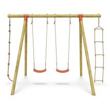 Trigano - Portique bois 2,30 m Topwood tila - 4 enfants