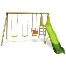 Trigano - Balançoire en bois 2,30 m Topwood punji - 5 enfants