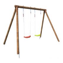 Balançoire en bois traité 2 agrès Alizée