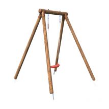 Balançoire en bois traité 1 agrès Hanna