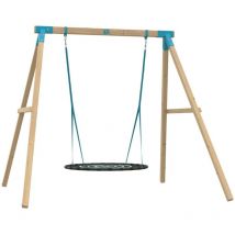 Tp Toys - Portique amarante balançoire nid - kit d'ancrage - bois carré fsc h243 cm