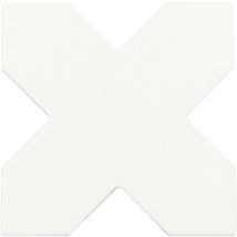 Carrelage sol / mur forme croix blanc 12X12 cm porto cross white (vendu par boite de 0,49m2)