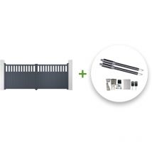 Casanoov - Portón eléctrico abatible 4m santis 400 x 140 cm gris + motor ranger B150