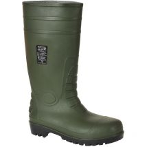 Portwest Wellington S5 Sicherheitsstiefel Grün 45 – wasserdicht, ölbeständig, kraftstoffbeständig, säurebeständig – Stahlkappe