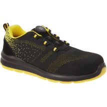 Portwest - Compositelite Wire Lace Safety Trainer Knit S1P - 41 - Noir/jaune