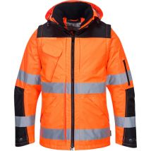Blouson 3-en-1 Pro Hi-Vis couleur : Orange/Noir taille s Portwest