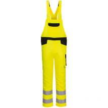 Cotte à Bretelles haute visibilité PW2 couleur : Jaune/Noir taille xxxl Portwest