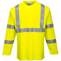 T-shirt à manches longues haute visibilité fr couleur : Jaune taille xl Portwest
