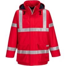 Portwest - Veste de pluie fr anti-statique Bizflame couleur : Rouge taille l