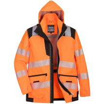 Warnschutzjacke 5-in-1 mit 10 Taschen Orange 4XL - Orange - Portwest