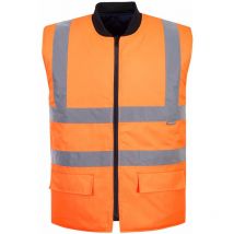 Wasserabweisende, wendbare Warnweste mit Steppfutter Orange l - Portwest
