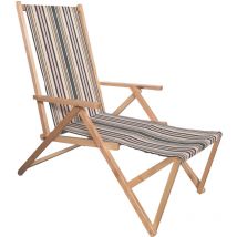 Positano sedia a sdraio in legno 2 posizioni con prolunga naturale