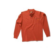 Polo de travail à manches longues post - Tomate xl