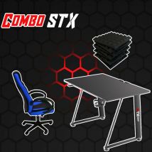Postazione Gaming STX Blu - RTX Sedia gaming ufficio scrivania tavolo pannelli fonoassorbenti set