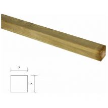 Poste de madera cuadrado tratado y 7x7x150cm. Precio para 5uds.