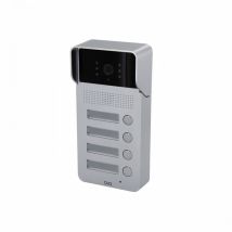 Dio Connected Home – Poste extérieur visiophone 4 boutons – Alimentation électrique, Vision nocturne, IP54, 88 x 43 x 182 mm