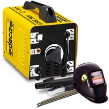 Deca - Poste à souder 140 Amp avec cagoule lcd din 11 stanley + electrodes