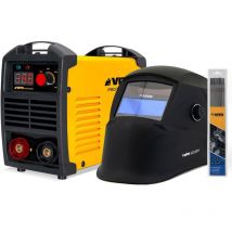 Vito - Poste à souder mma inverter 140 Ampères + Cagoule lcd 9/13 + Lot 12 électrodes Acier ø 2.5mm Soudure Acier, Inox Fonte
