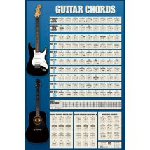 Empireposter Poster con accordi per Chitarra, Versione 4 + Accessori ohne rahmen