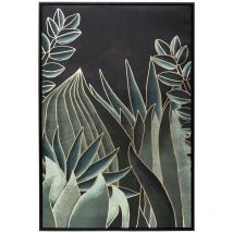 Poster dans cadre jungle, 60 x 90 cm, feuilles vertes