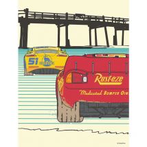 Poster d'Art Disney Cars -Plus Fort Ensemble - 50 x 70 cm