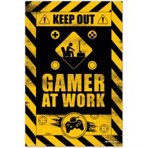 Poster gameration gamer al lavoro