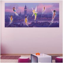 Poster géant Fée Clochette à Londres Disney Fairies intisse 202X90 cm