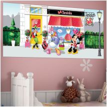 Ag Art - Poster géant la Boutique de Minnie & Clarabelle Disney intisse 202X90 cm