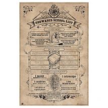 Poster harry potter elenco scuole hogwarts