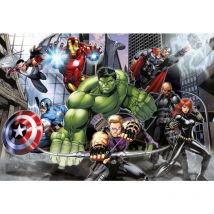 Ag Art - Poster intissé - Disney Marvel -les avengers au combat - 155 cm x 110 cm