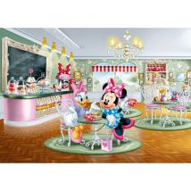 Poster Intissé xxl - Minnie et Daisy au salon de thé - 255 cm x 180 cm