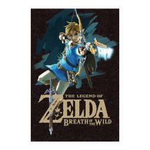 Poster la légende de zelda breath of the wild couverture jeu vidéo
