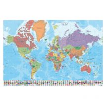 Editores Poster Mapa Mundo Italia Fisico Politico (Editado en Italiano) - Grupo Erik