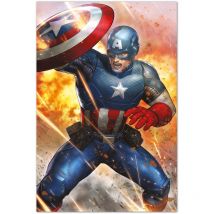 Poster marvel captain america under fire