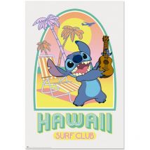 Poster stitch hawaii club surf
