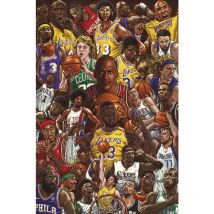 Grupo Erik - Poster Basketball Superstars Poster da parete Giocatori Basket, 61x91,5cm, carta lucida Poster da muro incorniciabile, poster camera da