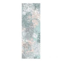 Poster Thème fleurs bleue - 90 x 270 cm
