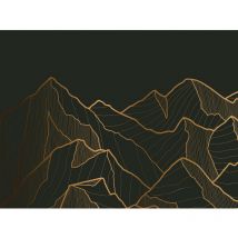 Ag Art - Poster Thème Golden Mountain - 360 x 270 cm