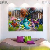 Poster xxl intisse Monstres Academy Pixar 155X115 cm