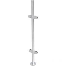 Postes de barandilla de cristal de acero inoxidable, sistema de barandilla de 110 cm con abrazadera de cristal, postes para barandilla, valla,