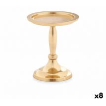 Gift Decor - Bougeoir en aluminium doré 10 x 12 x 10 cm (8 pièces)