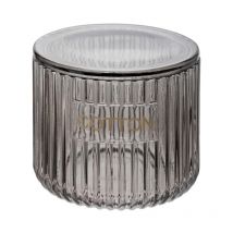 Pot à Coton en Verre 'Glass' 10cm Gris